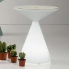 Mesa de centro brillante con cubierta de polietileno blanco - Acute viadurini
