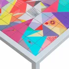 Moderna del metal del café sala de estar 50x50cm Nina, fabricado en Italia viadurini