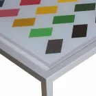 Moderna del metal del café sala de estar 50x50cm Nina, fabricado en Italia viadurini