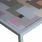 Moderna del metal del café sala de estar 50x50cm Nina, fabricado en Italia viadurini