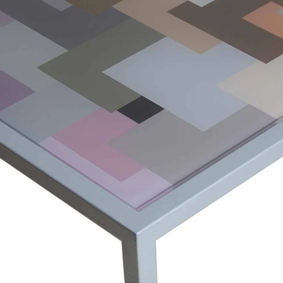 Moderna del metal del café sala de estar 50x50cm Nina, fabricado en Italia viadurini