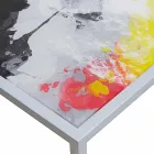 Moderna del metal del café sala de estar 50x50cm Nina, fabricado en Italia viadurini