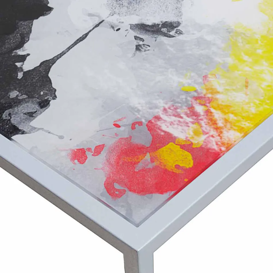 Moderna del metal del café sala de estar 50x50cm Nina, fabricado en Italia viadurini