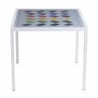 Moderna del metal del café sala de estar 50x50cm Nina, fabricado en Italia viadurini