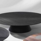 mesa de centro moderna, lacada en negro de alerce Giglio viadurini