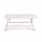 Mesa de centro moderna Homemotion en ramas de teca blanqueada - Bambo viadurini