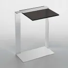 Mesa de centro moderna de metal y vidrio ahumado o vidrio transparente Made in Italy - Teilor viadurini
