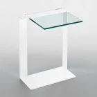 Mesa de centro moderna de metal y vidrio ahumado o vidrio transparente Made in Italy - Teilor viadurini