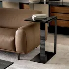 Mesa de centro moderna de metal y vidrio ahumado o vidrio transparente Made in Italy - Teilor viadurini