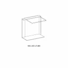 Mesa de centro moderna de metal y vidrio ahumado o vidrio transparente Made in Italy - Teilor viadurini