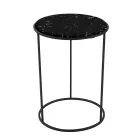 Mesa de centro redonda moderna en metal y mármol de alta calidad - Raphael viadurini