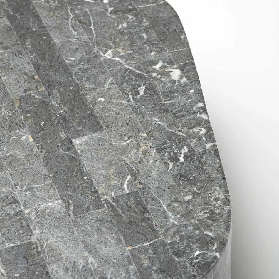 Mesa de centro moderna con forma de piedra fósil - Bowie viadurini