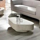 Mesa de centro moderna con forma de piedra fósil - Bowie viadurini