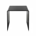 Mesa de centro moderna negra 40x40cm Terry Small, hecha en Italia viadurini