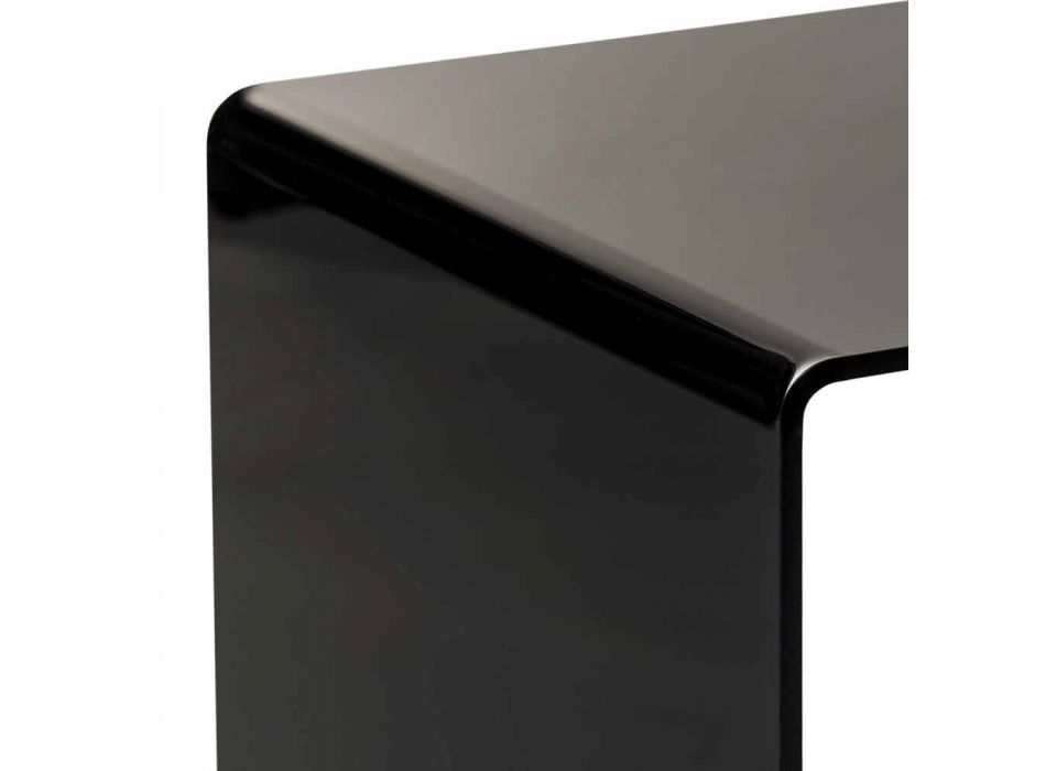 Mesa de centro moderna negra 40x40cm Terry Small, hecha en Italia viadurini