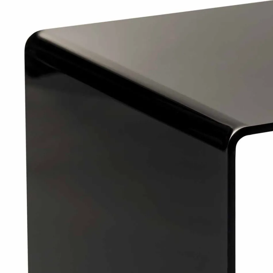 Mesa de centro moderna negra 40x40cm Terry Small, hecha en Italia viadurini
