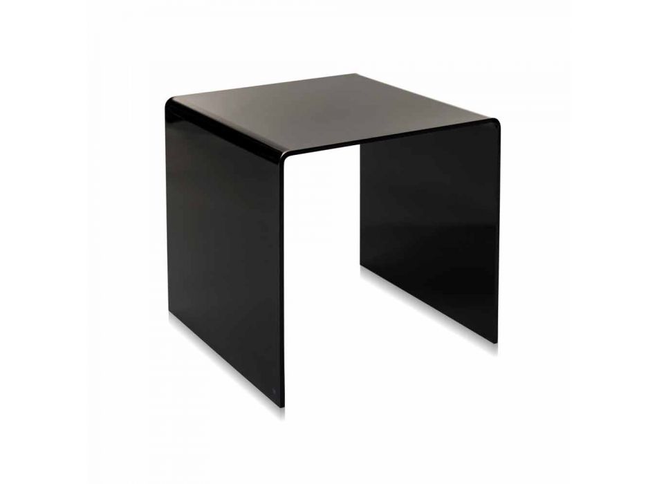Mesa de centro moderna negra 40x40cm Terry Small, hecha en Italia viadurini