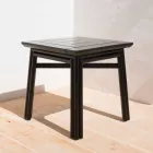 Mesa de centro para exterior en madera natural o negra, 2 tamaños - Suzana viadurini