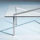 Mesa de centro cuadrada de vidrio templado Made in Italy - Madrid viadurini