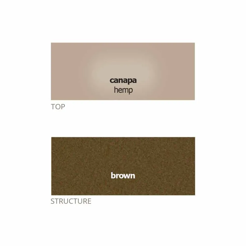 Mesa de centro redonda con tapa de cristal Made in Italy - Indio viadurini