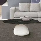 Mesa de centro redonda de cerámica y metal Made in Italy - Livigno viadurini