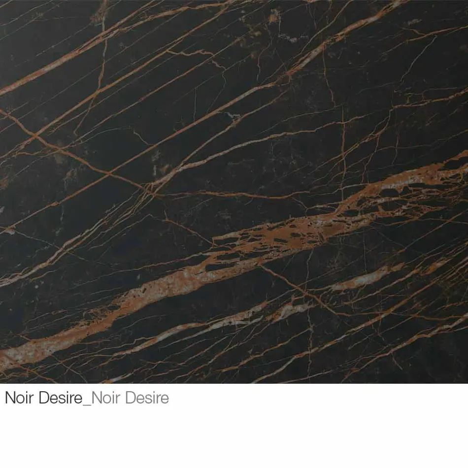 Mesa de centro redonda de cerámica y metal Made in Italy - Livigno viadurini