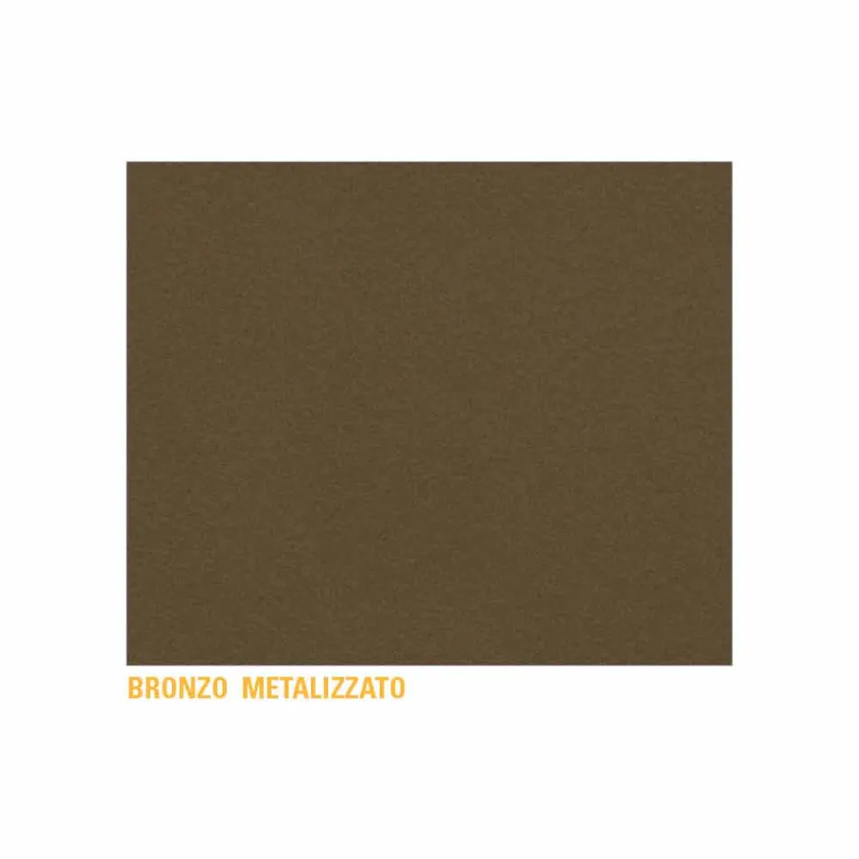 Mesa de centro redonda de lujo en metal pintado Made in Italy - Mina viadurini