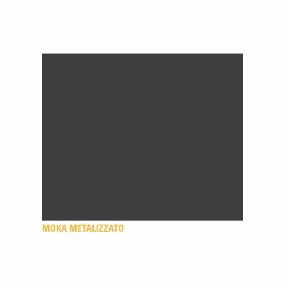 Mesa de centro redonda de lujo en metal pintado Made in Italy - Mina viadurini