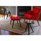 Mesa de centro redonda de madera lacada en negro gris Made in Italy - Stuttgart viadurini