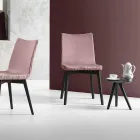 Mesa de centro redonda de madera lacada en negro gris Made in Italy - Stuttgart viadurini