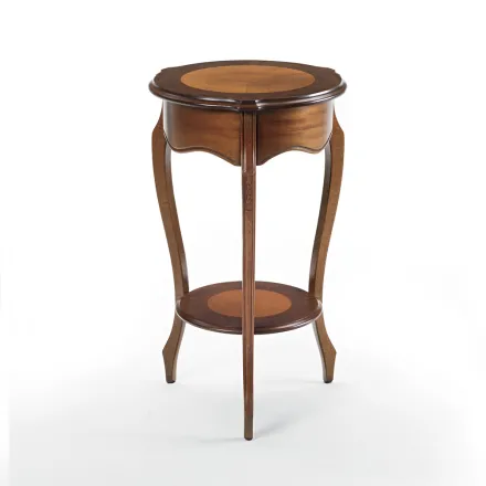 Mesa de centro de salón con incrustaciones de cerezo patinado Made in Italy - Irno viadurini