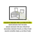 Mesa de centro en acero y vidrio Made in Italy - Aspira viadurini