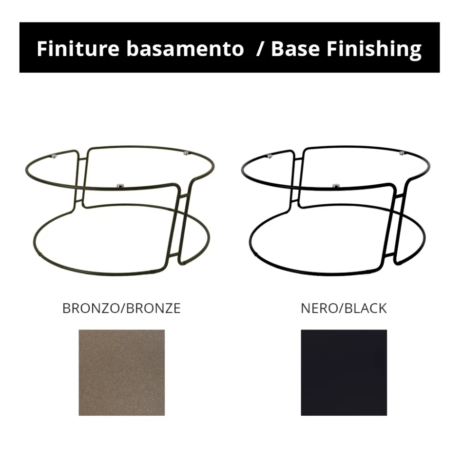 Mesa de centro con tapa redonda y base Made in Italy - Tullia viadurini