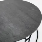 Mesa de centro con tapa redonda y base Made in Italy - Tullia viadurini