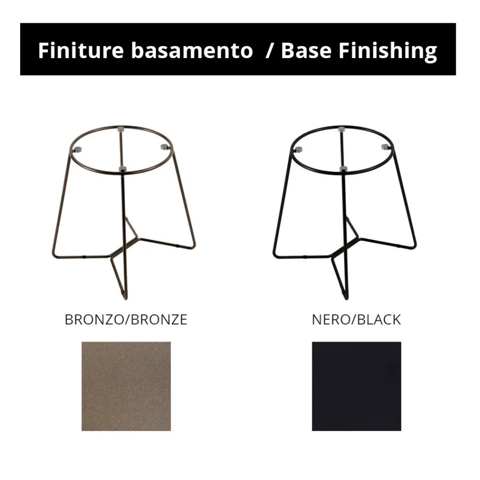 Mesa de centro redonda con tapa de gres porcelánico Made in Italy - Paini viadurini