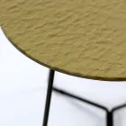 Mesa de centro redonda con tapa de vidrio Made in Italy - Paini viadurini