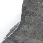 Mesa de Centro de Estilo Moderno en Piedra Fósil Diferentes Acabados - Caucho viadurini