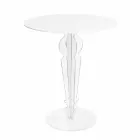 Mesa de centro de diseño clásico, en vidrio acrílico H 64cm, Cles viadurini