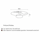 Tabla diseño moderno en madera de alerce con inserciones de acero Giglio viadurini