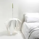 Mesa auxiliar de diseño moderno en plexiglás blanco Otto, hecha en Italia viadurini