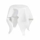 Mesa auxiliar de diseño moderno en plexiglás blanco Otto, hecha en Italia viadurini