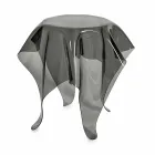Mesa auxiliar de diseño moderno en plexiglás ahumado Otto, hecho en Italia viadurini