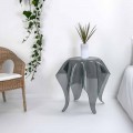 Mesa auxiliar de diseño moderno en plexiglás ahumado Otto, fabricado en Italia