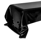 Mesa de centro de diseño Melia Black con drapeado de plexiglás, fabricada en Italia. viadurini