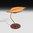 Mesa de centro de servicio de roble y piernas en Adam Steel viadurini