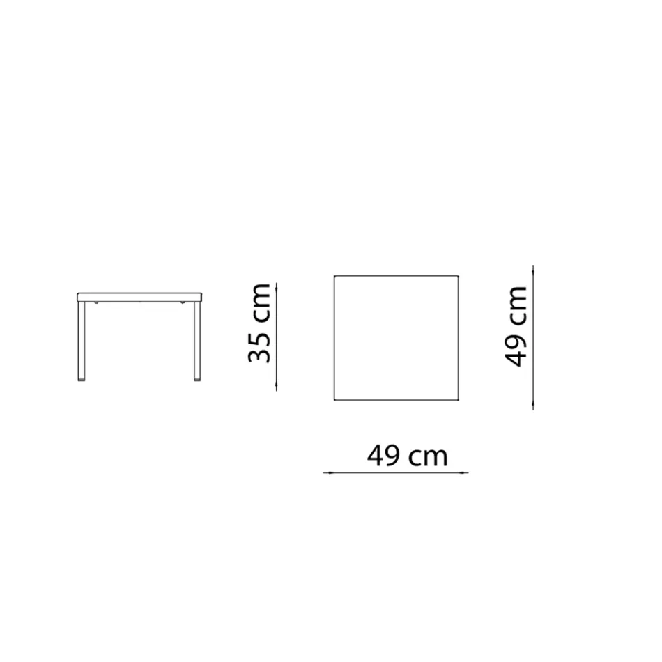 Mesa de centro de jardín apilable en acero galvanizado Made in Italy - Aberdeen viadurini