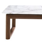 Grilli York design mesa de centro de madera maciza y mármol hecha en Italia viadurini