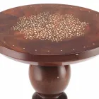 Mesa de lámpara con tapa de bronce, diámetro 45 cm, Sanni viadurini