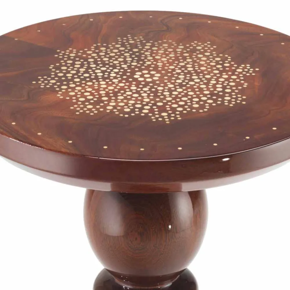 Mesa de lámpara con tapa de bronce, diámetro 45 cm, Sanni viadurini