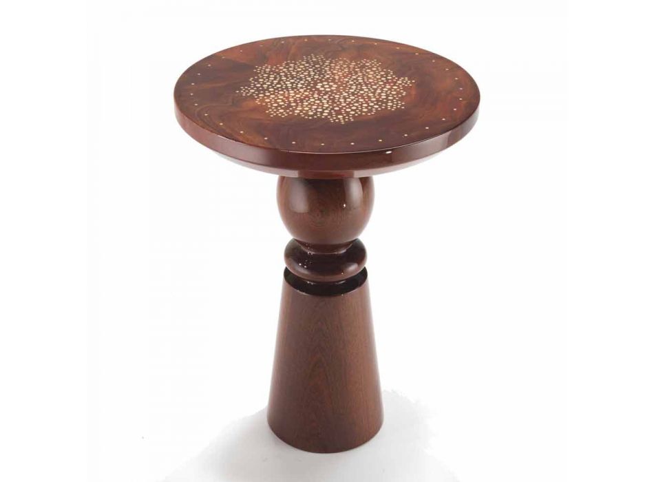 Mesa de lámpara con tapa de bronce, diámetro 45 cm, Sanni viadurini